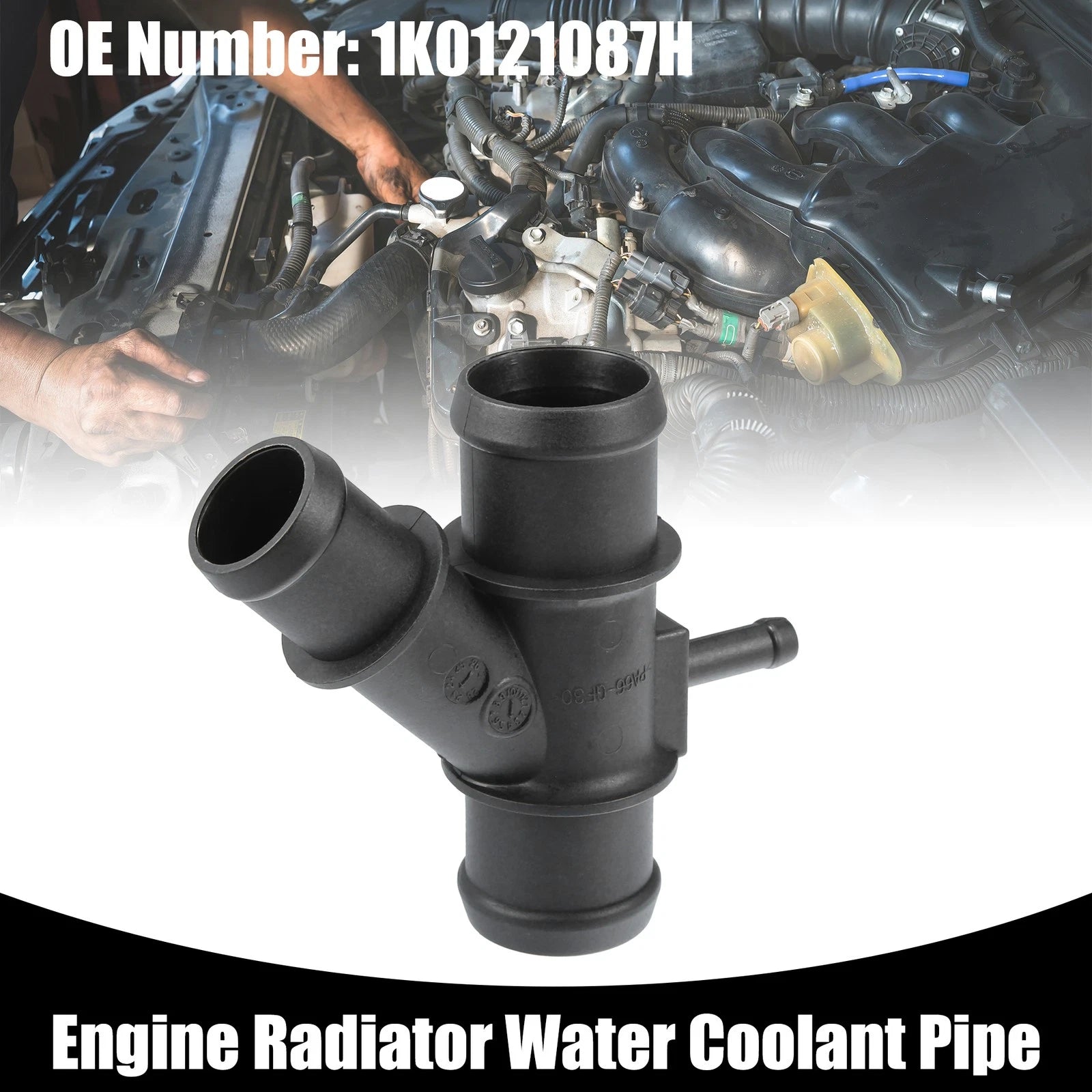 Engine Radiator Coolant Hose Connector for Volkswagen Eos 2.0L (2006–2015)