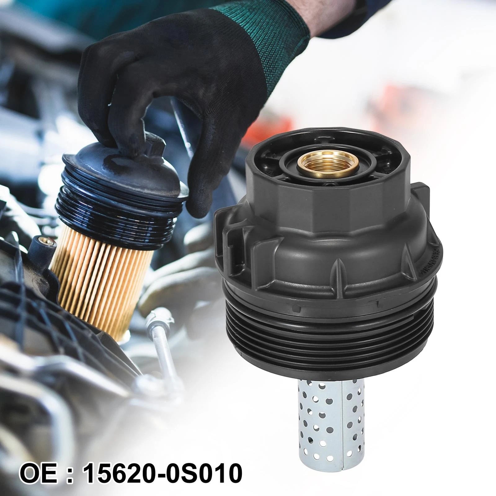 Oil Filter Cap Assembly Housing Replacement for Toyota Lexus LX570 (2008–2015)