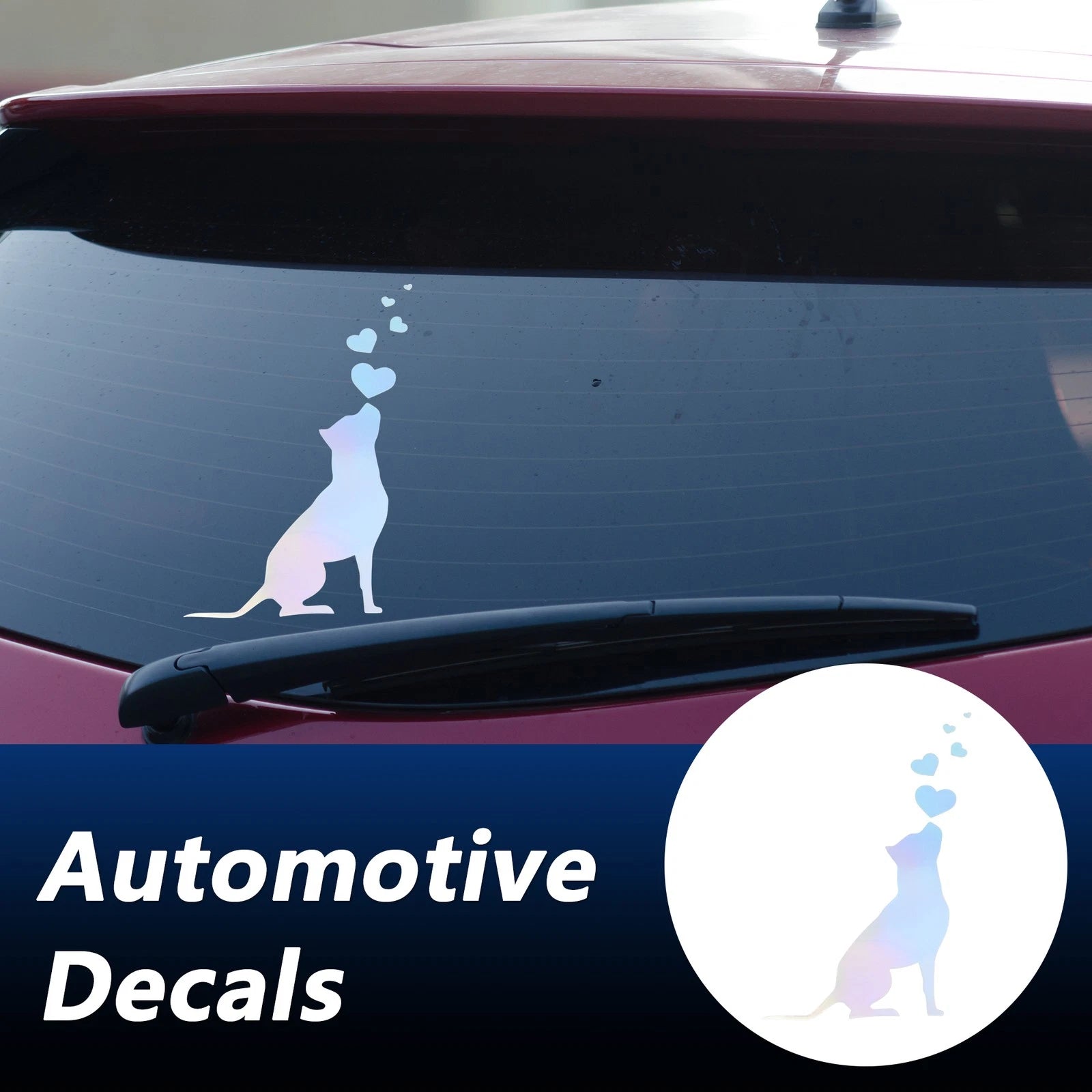 Reflective Bumper Decal for Dog Personalization (1 Pcs)