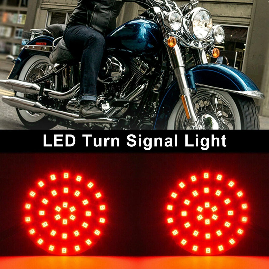 1156 LED Turn Signal Light Inserts for Harley Softail Touring Dyna Sportster (T)