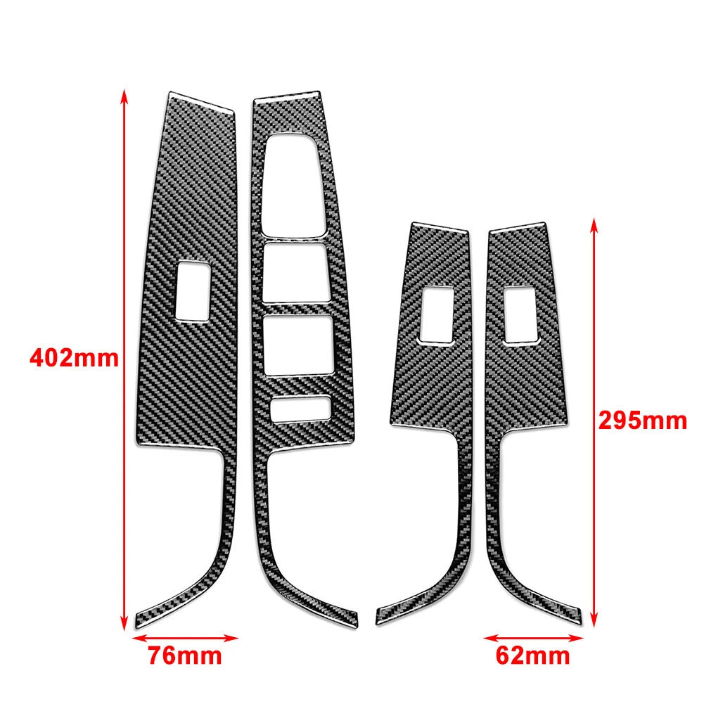 Carbon Fiber Window Lift Switch Panel Cover Trim for Hyundai Sonata (2015–2019)
