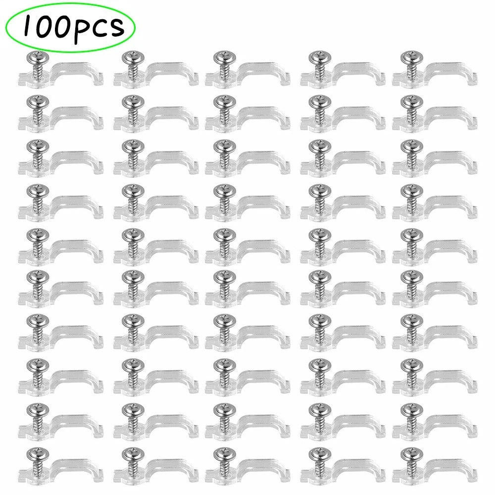 Set of 100 Bracket Clips for 5050 RGB LED Strip Light