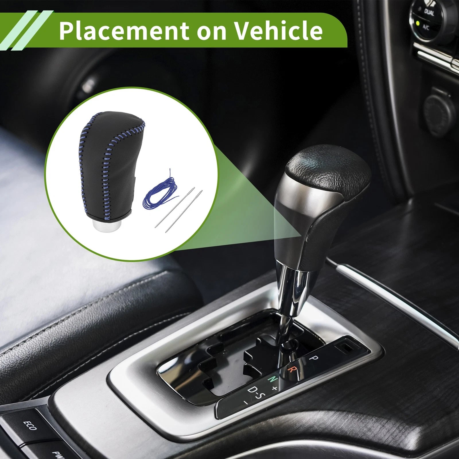 Gear Shift Knob Cover Replacement for Mazda 3 (2014–2018) Faux Leather