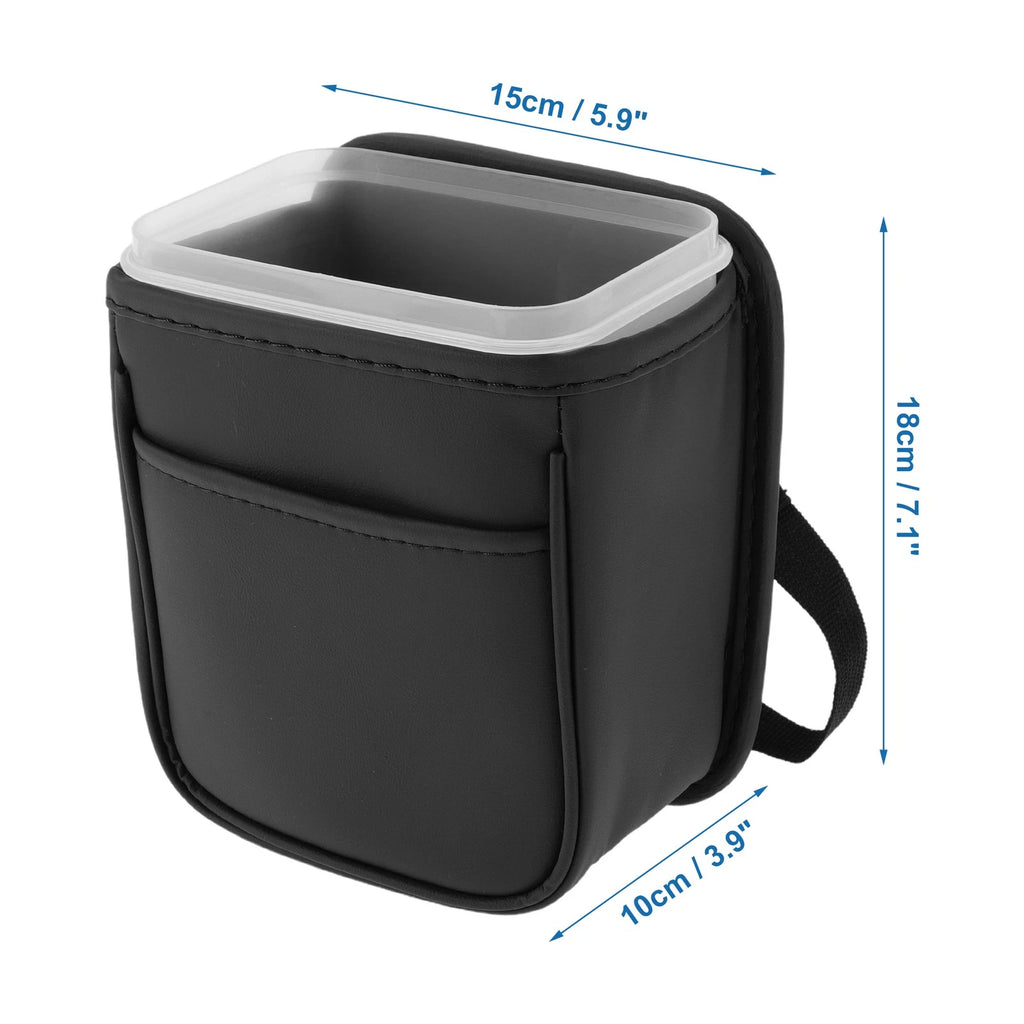 Auto Trash Can for Universal Fit (Portable, Hanging, Black) 1 Piece