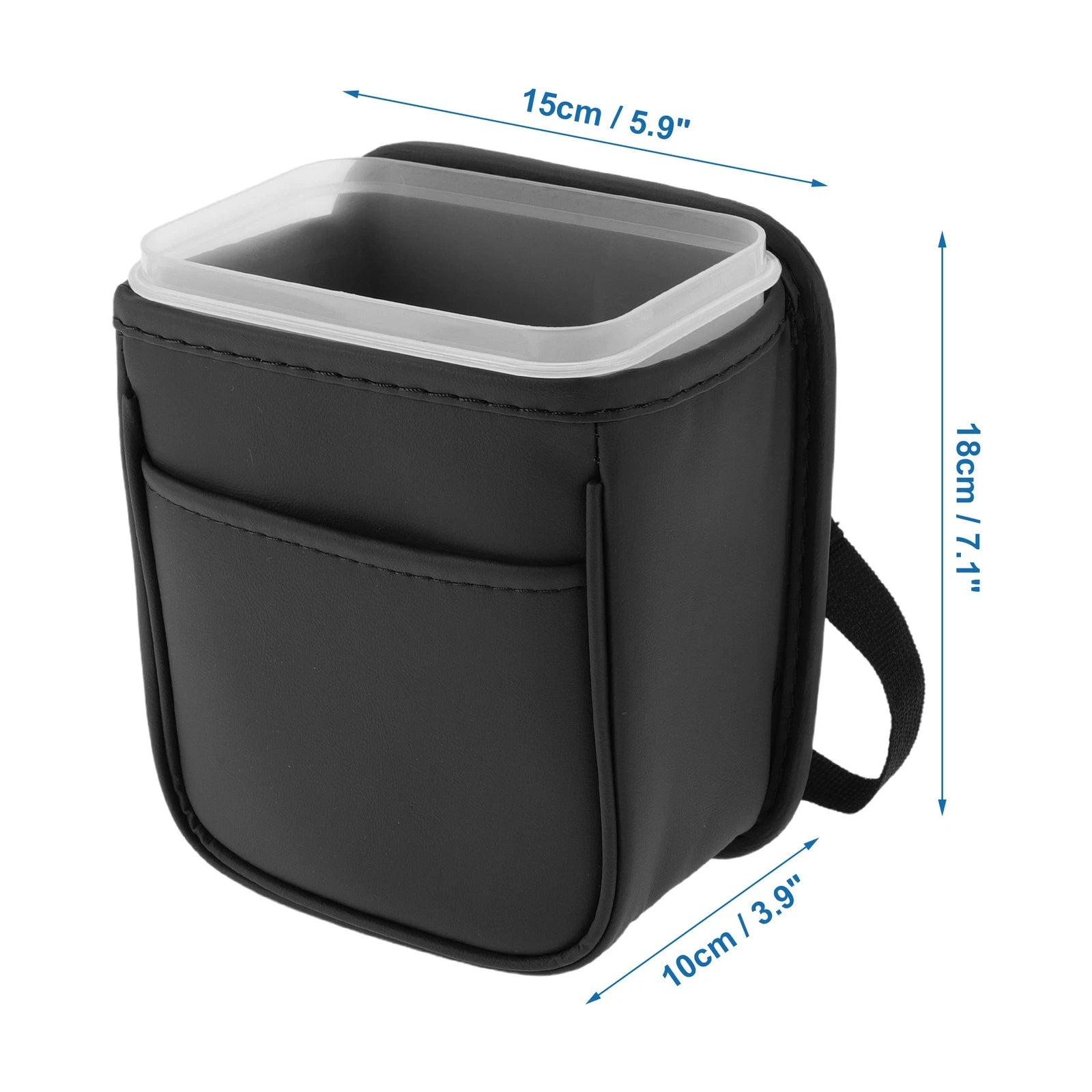 Auto Trash Can for Universal Fit (Portable, Hanging, Black) 1 Piece