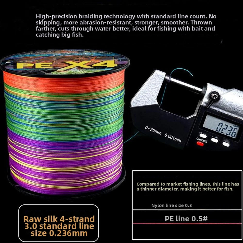 4X 100m PE 4-Strand Braided Line for Saltwater Surf Rod Applications