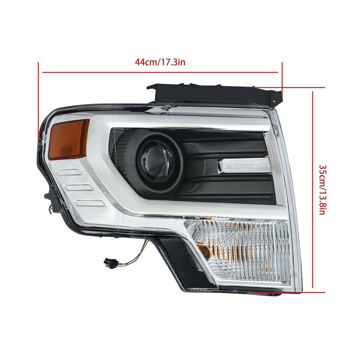 HID Front Headlight Headlamp for Ford F150 (2013–2014) Right Side Clear Lens