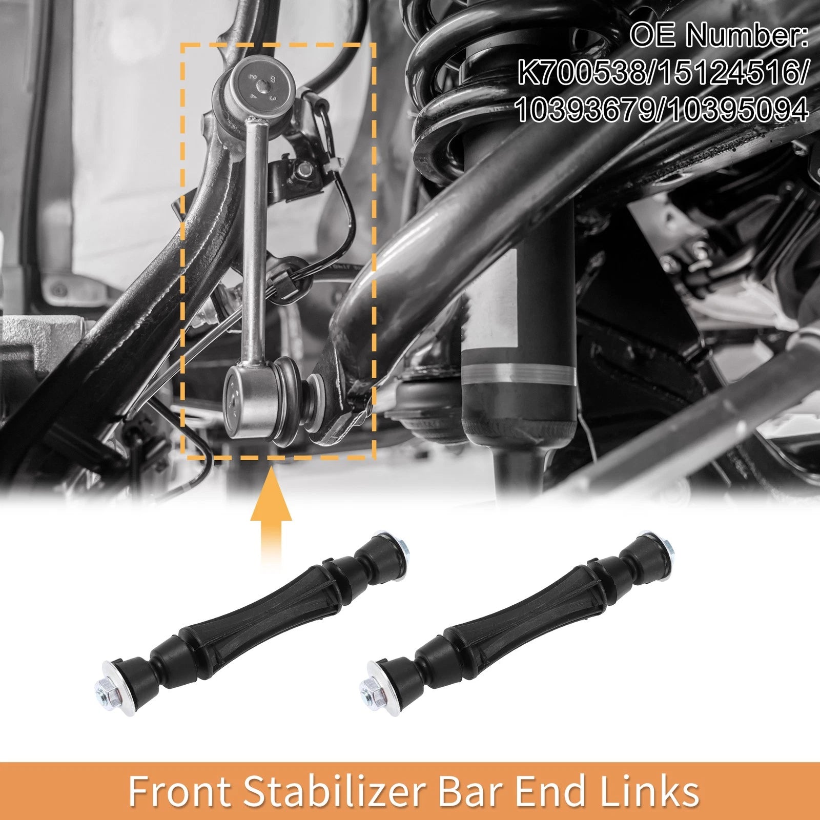 Set Front Stabilizer Sway Bar Link with Bushing for Chevrolet Tahoe (2007–2014)