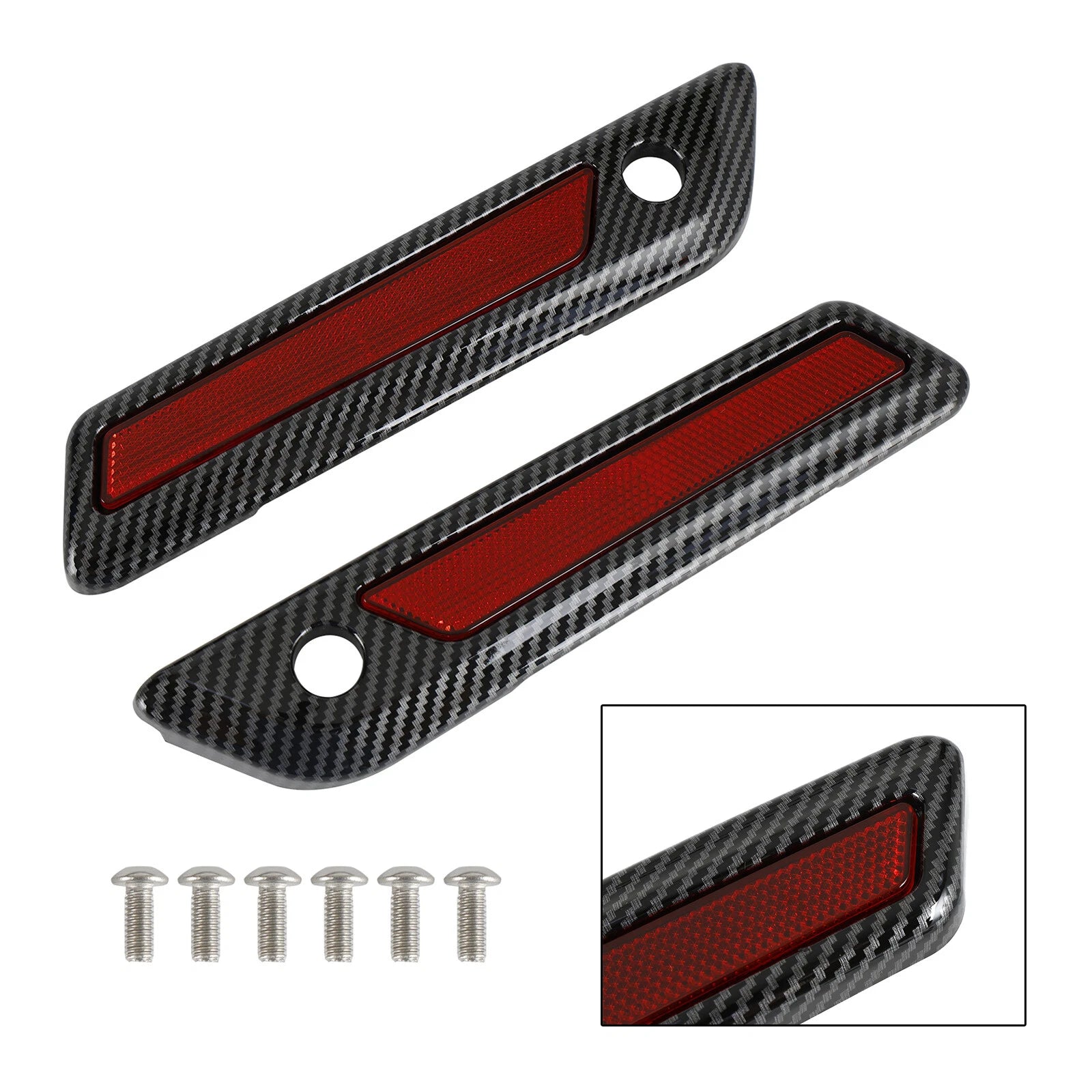 Saddlebag Latch Cover for Harley Touring Road Glide King (2014–2023) Carbon Red