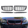 Dual Slat Front Kidney Grille for BMW 3-Series E90/E91 (2005–2008)