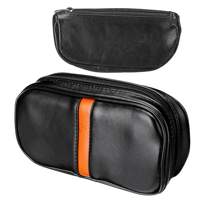 Portable Leather Pipe Case for Smoking Pipes (2 Pipes)
