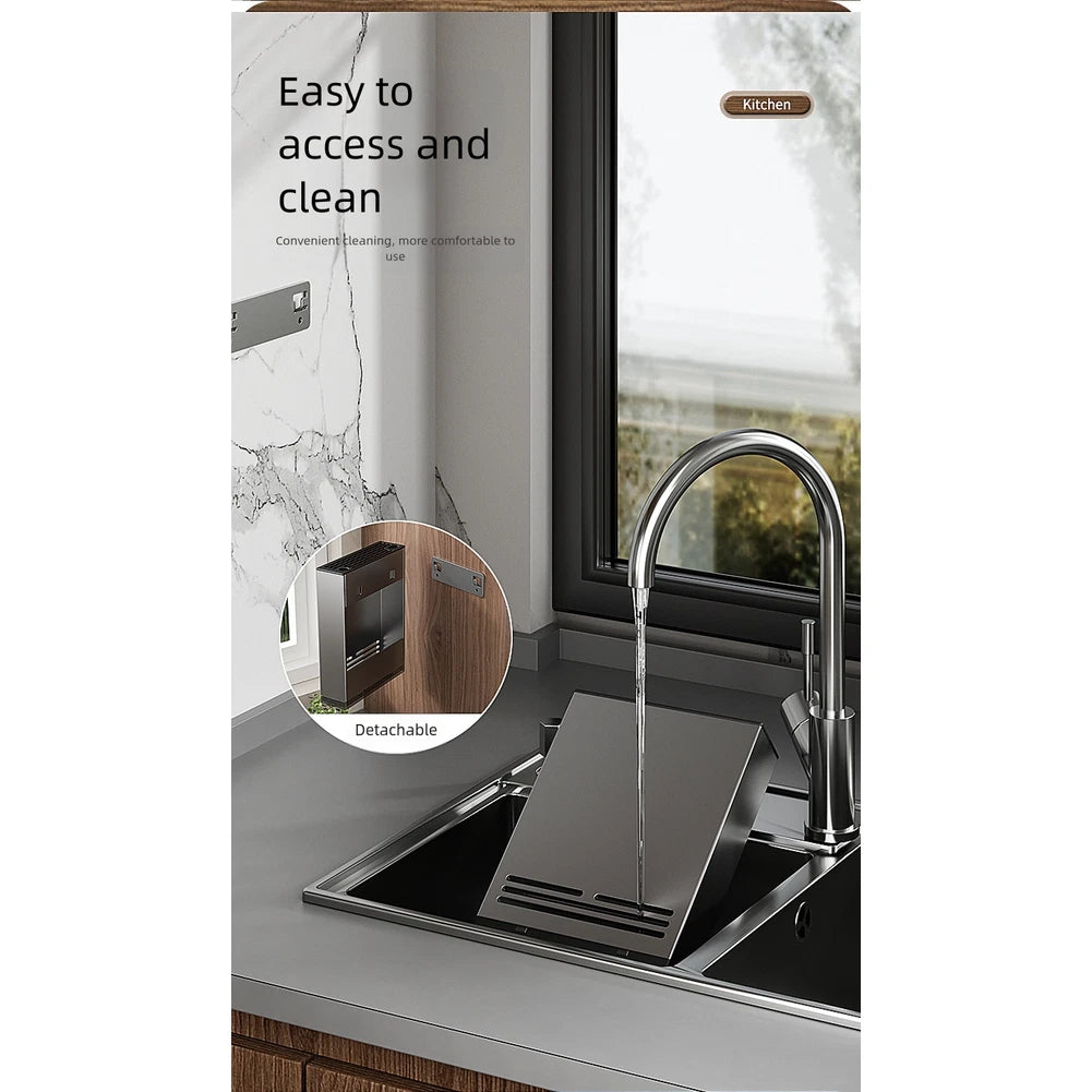 Cutlery Holder with Drain Tray & Chopstick Organizer for Kitchen