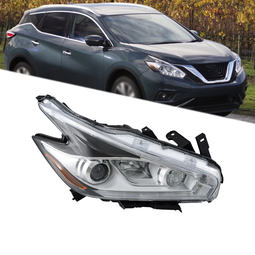 Headlight Assembly for Nissan Murano (2015–2016) Right Halogen LED DRL