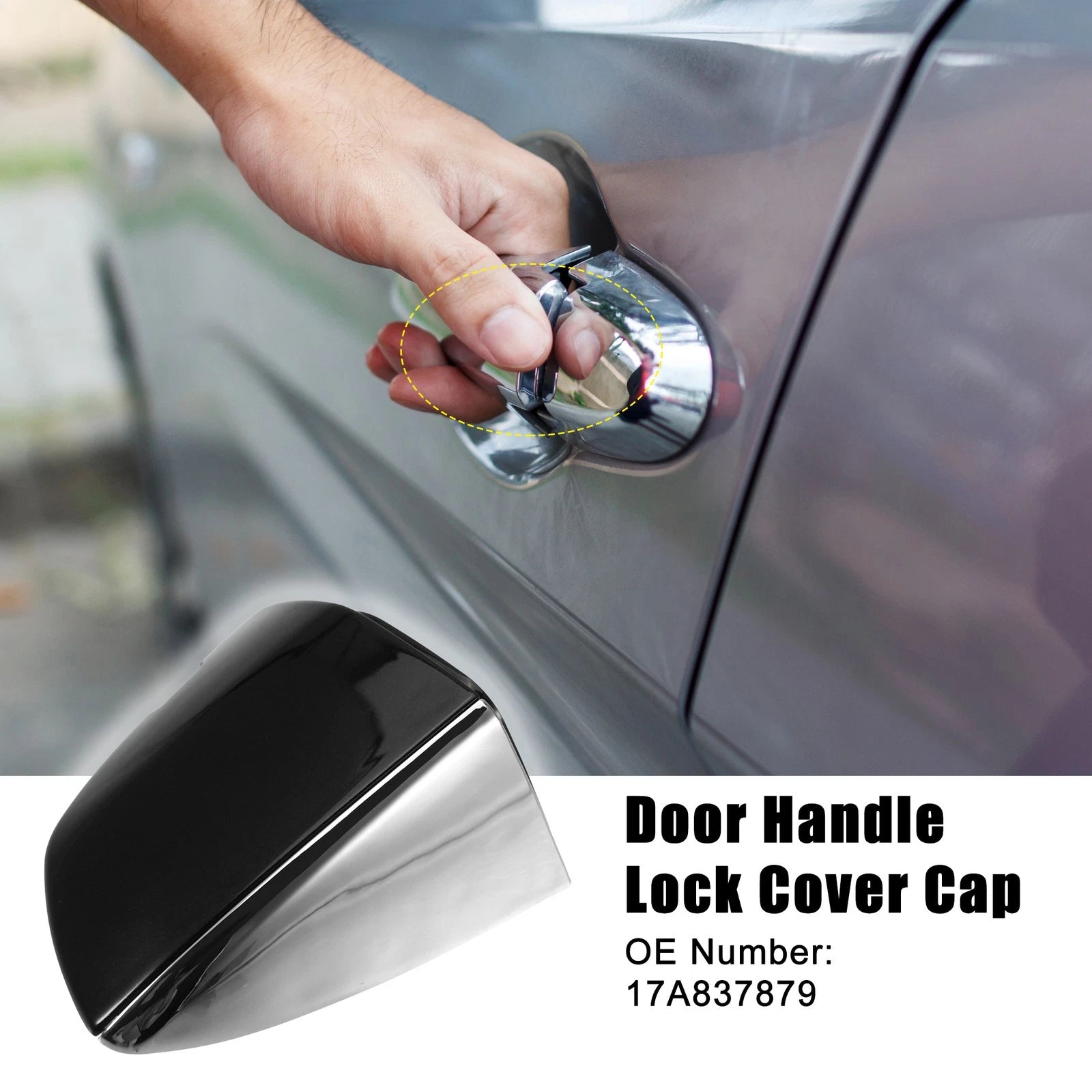 Front Left Exterior Door Handle Cap Replacement for Volkswagen Jetta (2015–2019)