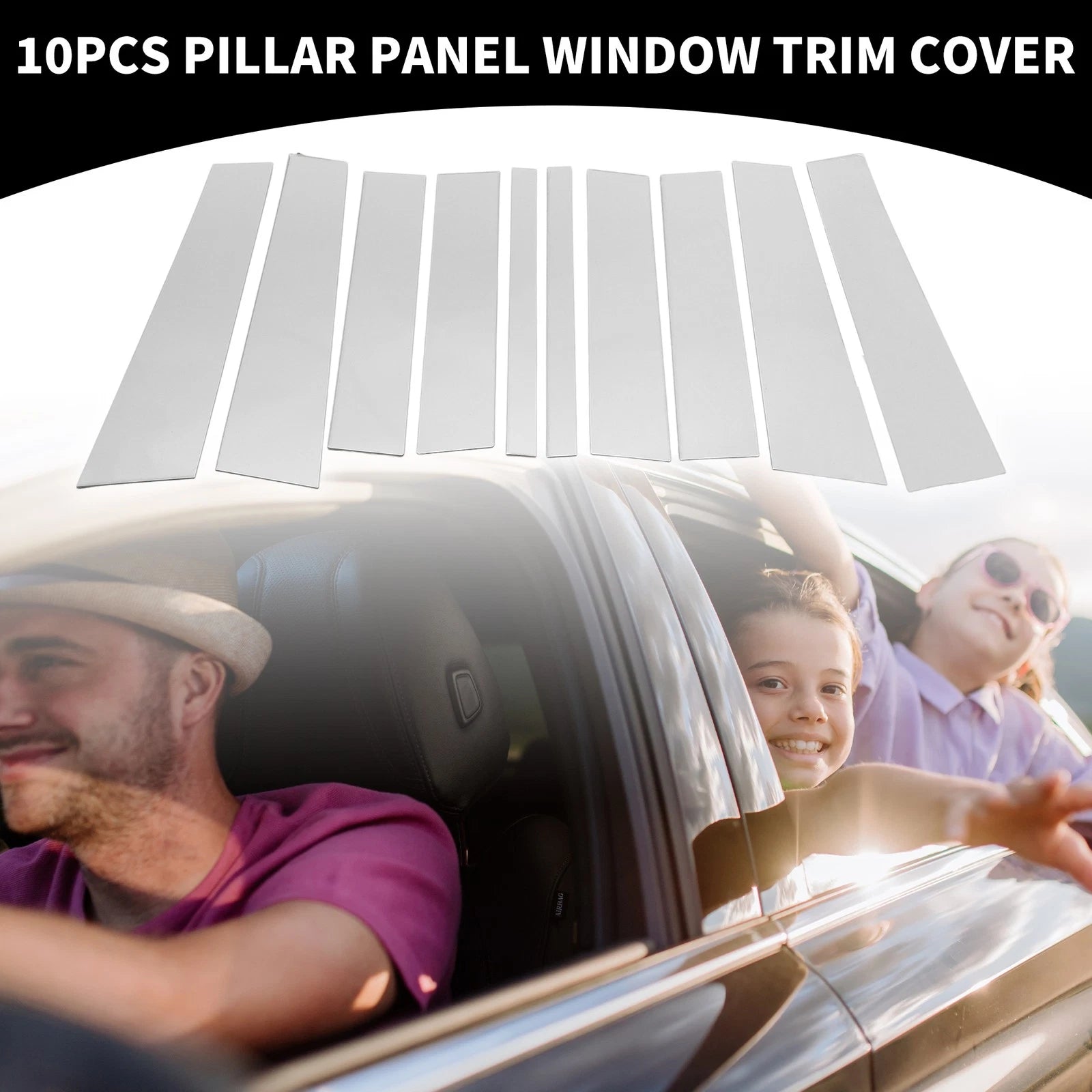Pillar Window Trim 10 Pcs Chrome Replacement for Mercedes GL-Class (2007–2012)