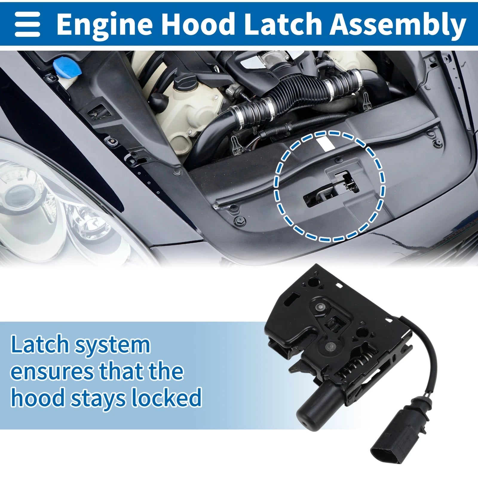 Hood Latch Assembly OEM Replacement for Audi Q3 (2011–2018)