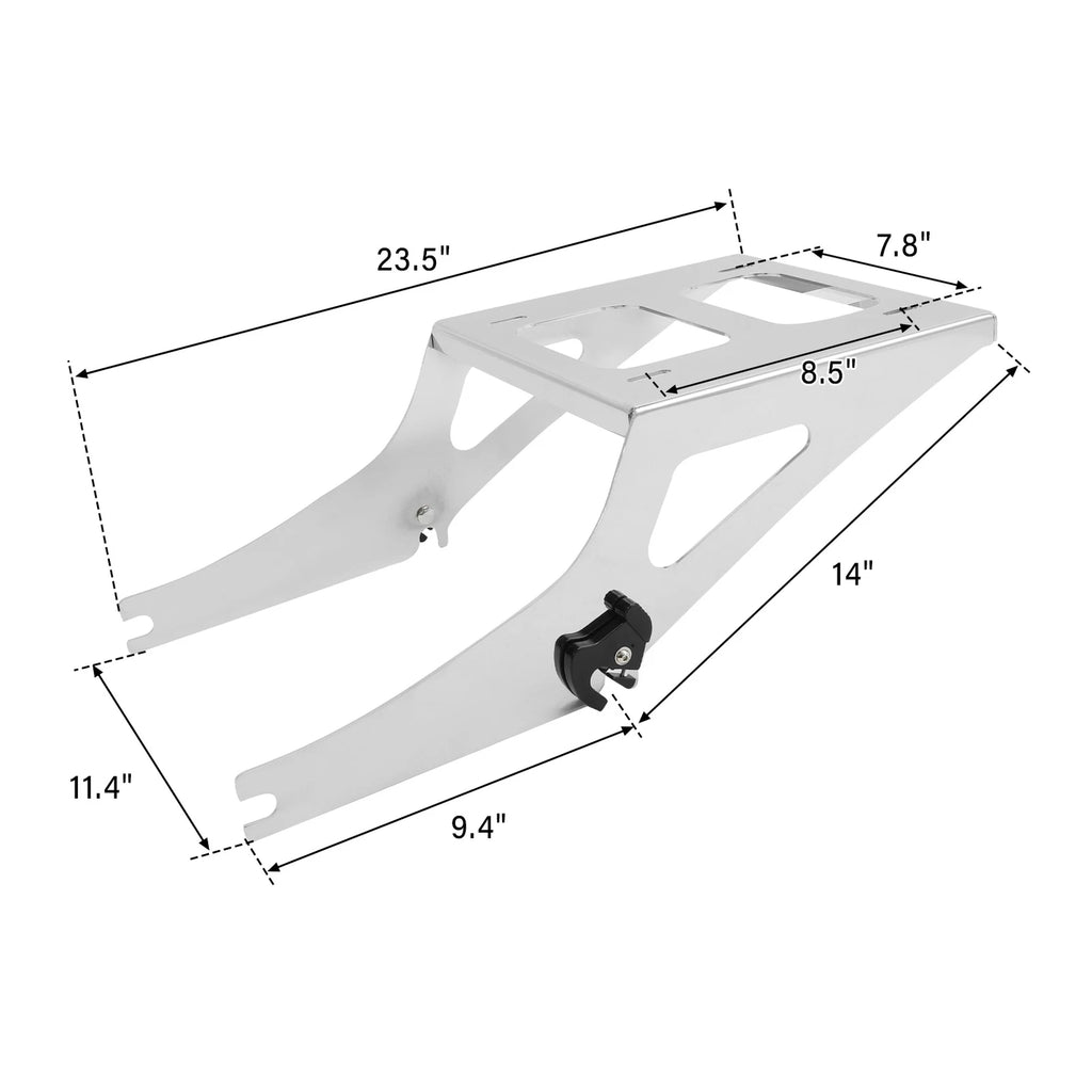 2X Chrome Mounting Rack Docking Hardware for Harley Fatboy (2008–2017)