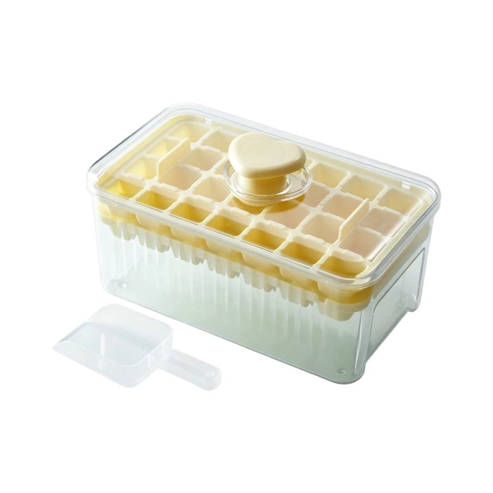 Set of 2 Ice Cube Trays for Cocktails and Drinks (Stackable, Airtight Lid)