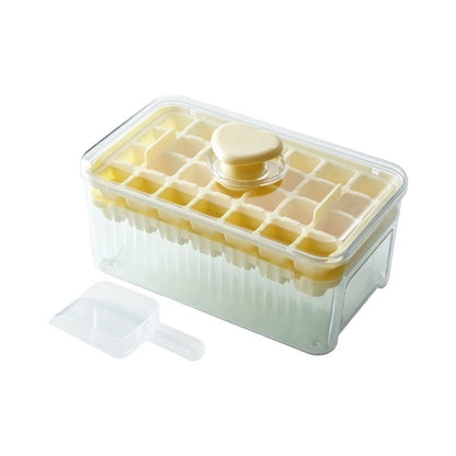 Set of 2 Ice Cube Trays for Cocktails and Drinks (Stackable, Airtight Lid)