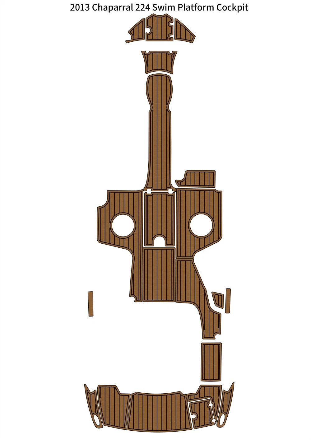 EVA Foam Teak Deck Flooring Cockpit Pad for Chaparral 224 (2013)