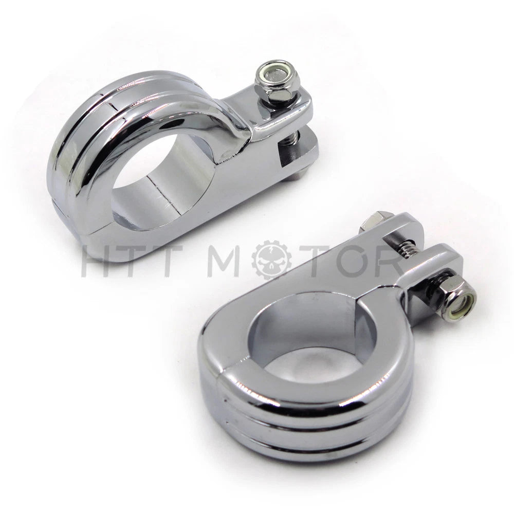 1-1/2" Engine Crash Bar Foot Peg Mount Clamp for Harley (Year Range)