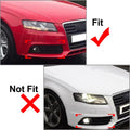 2X Honeycomb Hex Mesh Fog Light Cover for Audi A4 B8 (2009–2012)