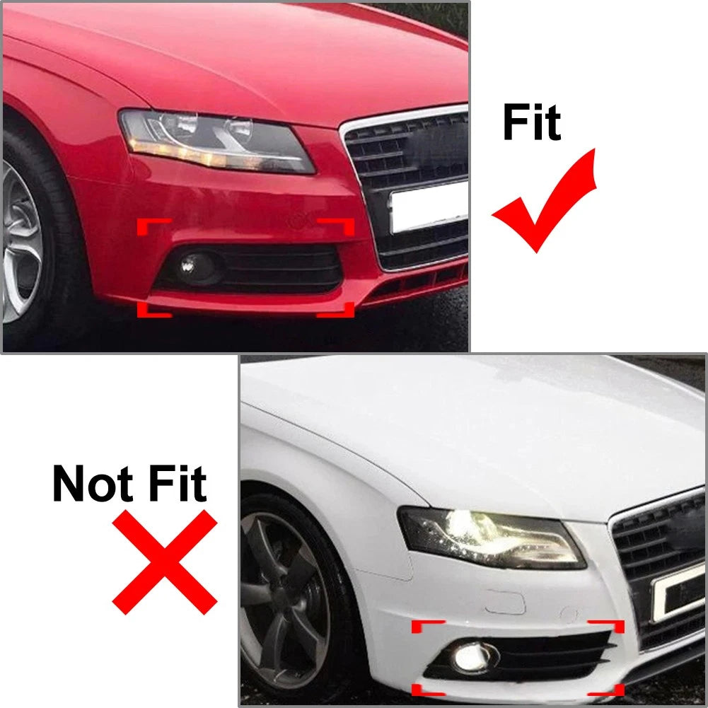 2X Honeycomb Hex Mesh Fog Light Cover for Audi A4 B8 (2009–2012)