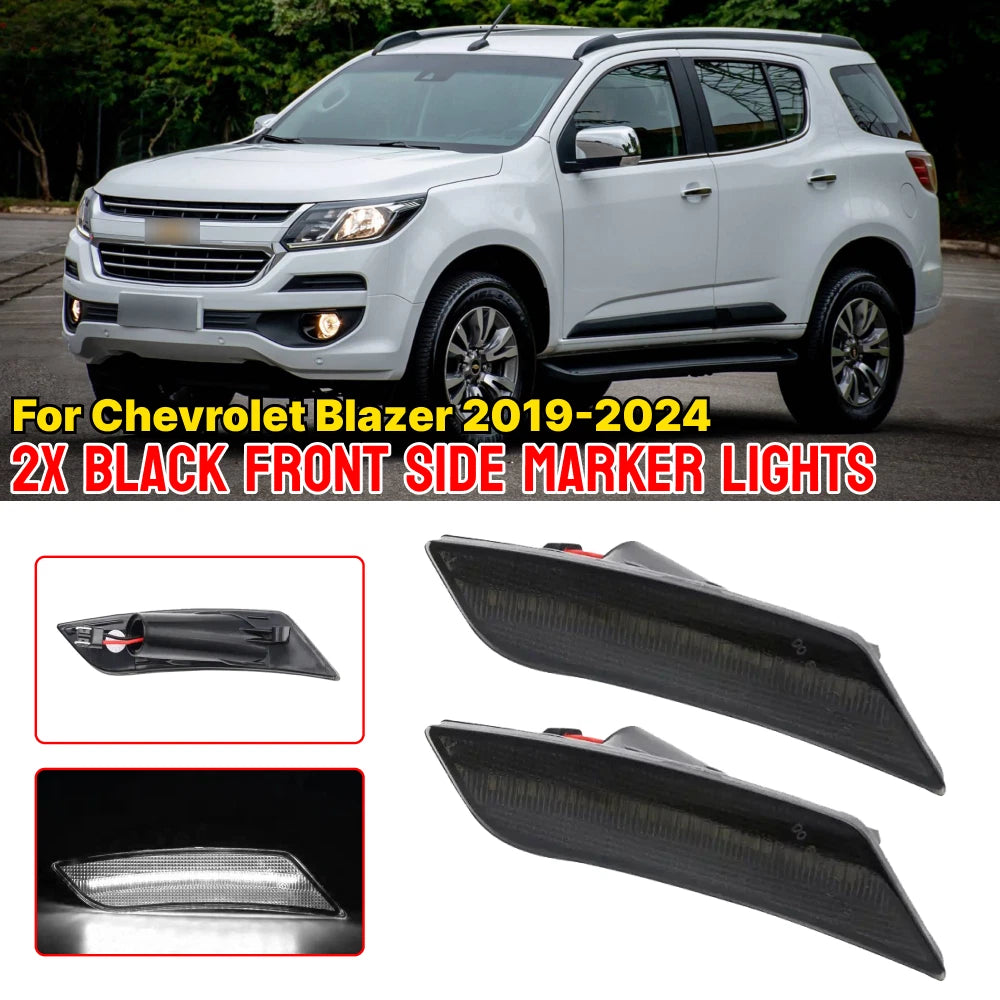 Black LED Bumper Side Marker Light for Cadillac ATS (2013–2014) XT5 (2017–up)