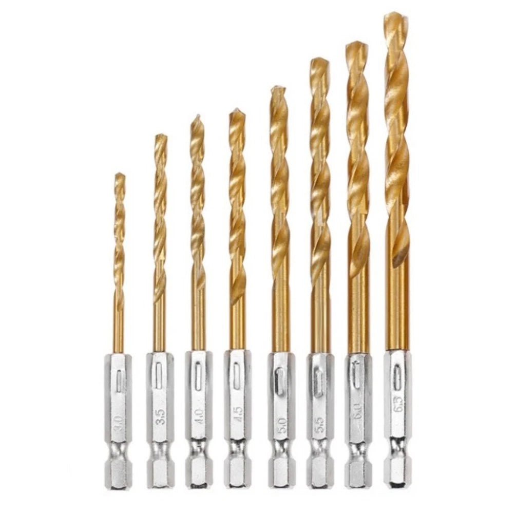 8Pcs Hex Shank Drill Bits for Cordless Screwdrivers