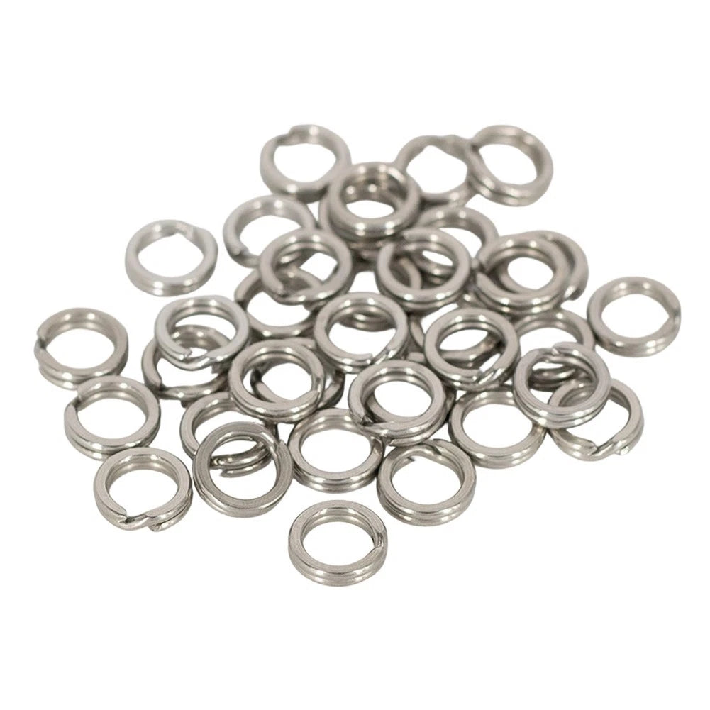 50pcs Stainless Steel Open Rings for Secure Lure Attachment (N/A)