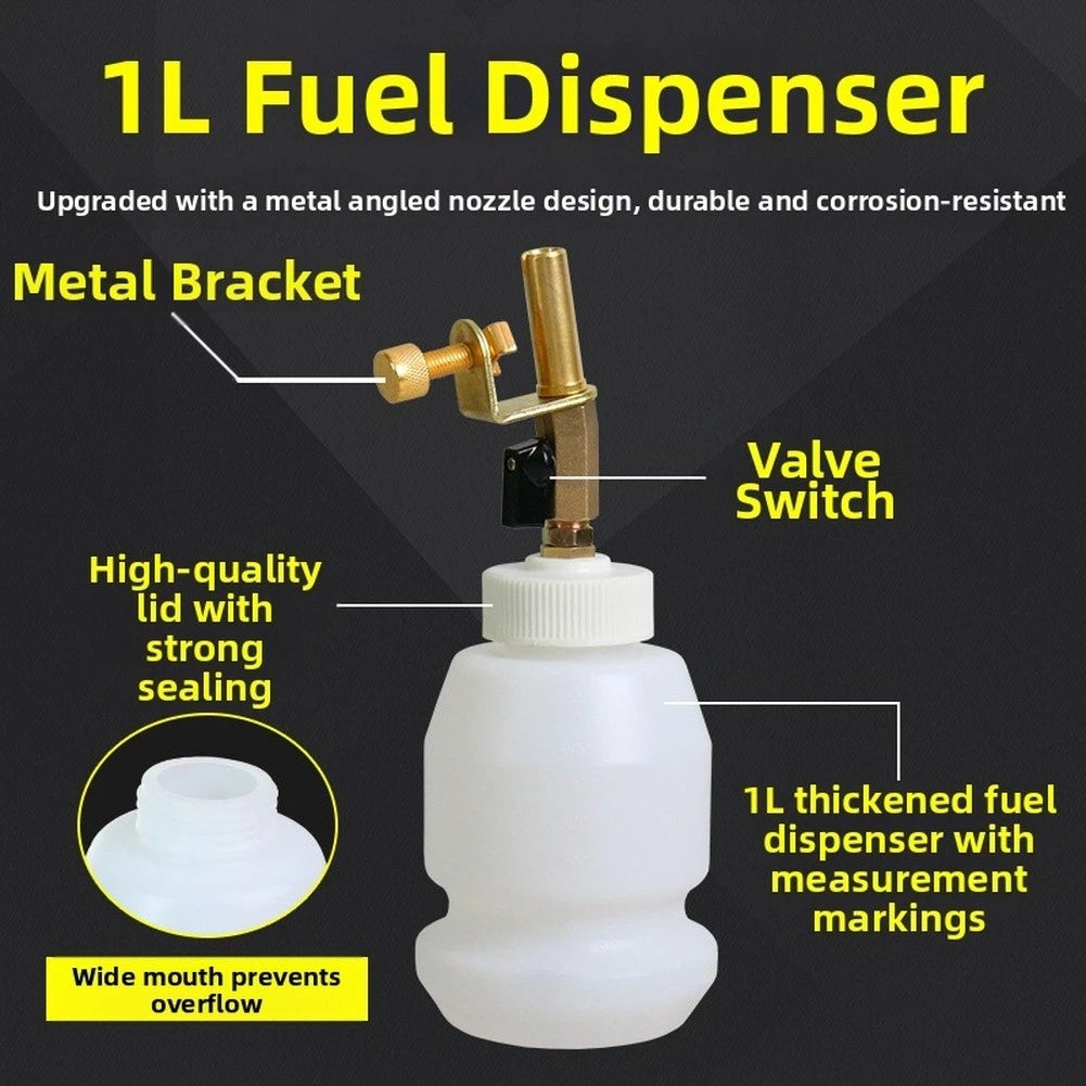 Leakproof Brake Fluid Bottle with Metal Spout and Measurement Scale
