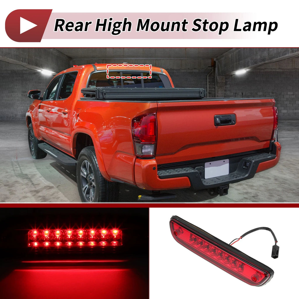 Red LED Third Brake Light Replacement for Toyota Tacoma (2005–2015)