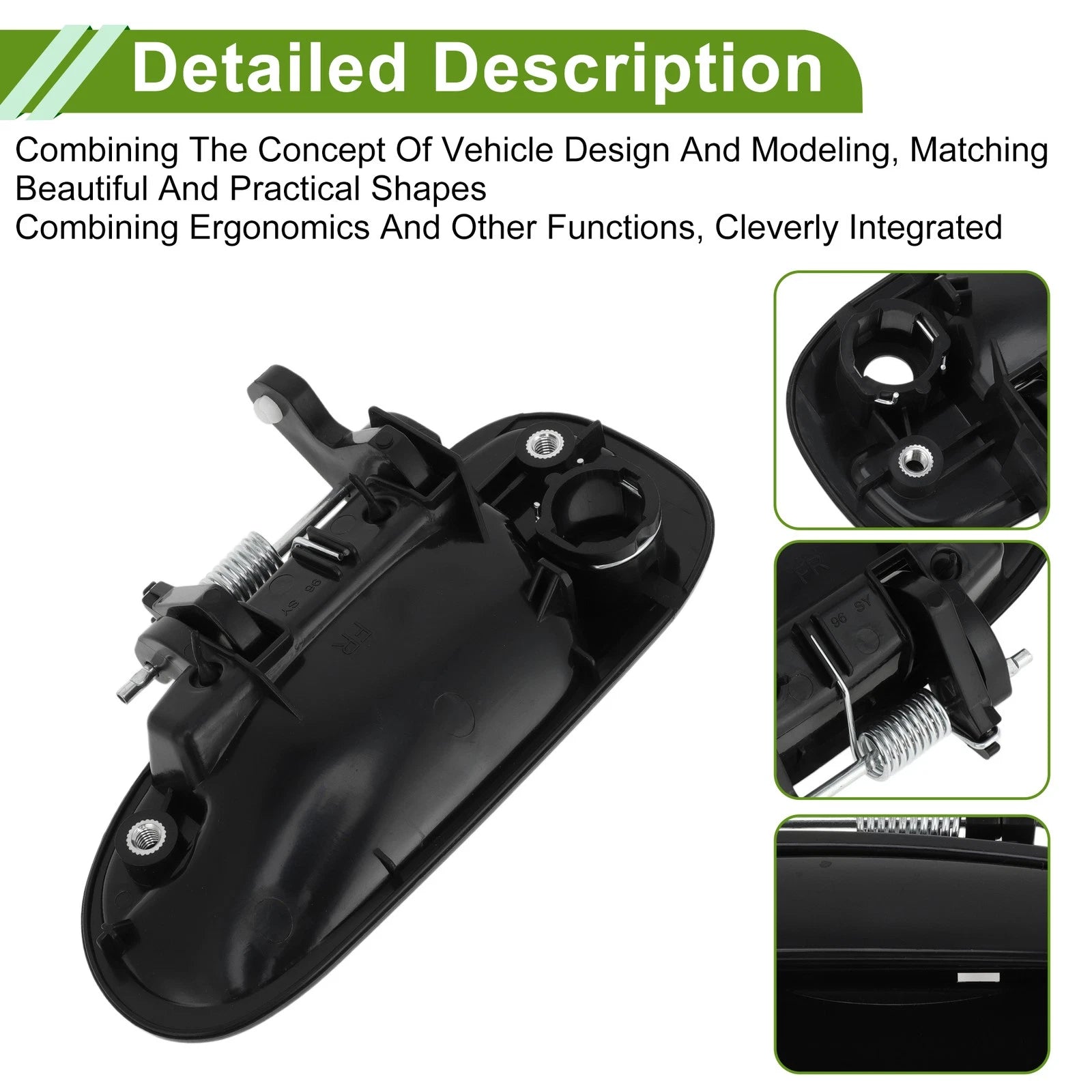 Exterior Door Handle for Honda Civic 1996-2000 Front Right Plastic