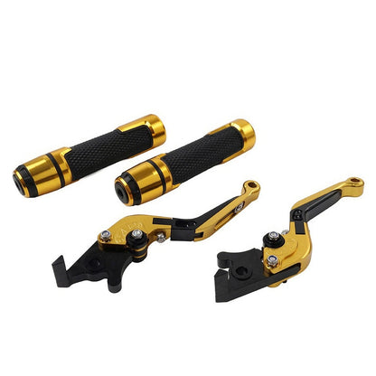 CNC Brake Clutch Levers Handlebar Grips Set for Yamaha YZF R1 (2009–2014) Gold
