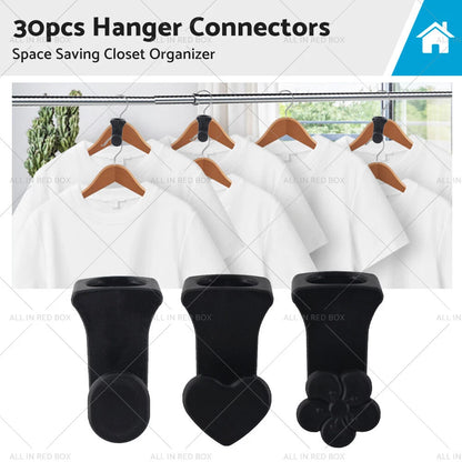 30PCS Clothes Hanger Connector Hooks for Closet Organizer