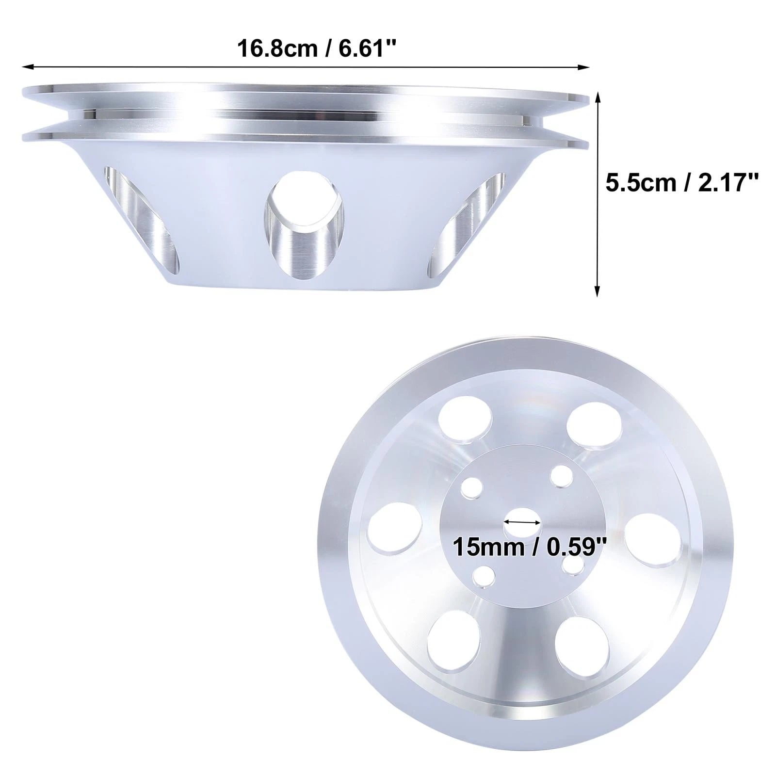 Water Pump Pulley 1 Groove Replacement for Chevy SBC 350 Engine (1967–1995)