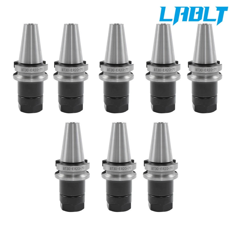 8 Pcs Collet Chuck Tool Holder BT30 ER20 for CNC Milling Machine