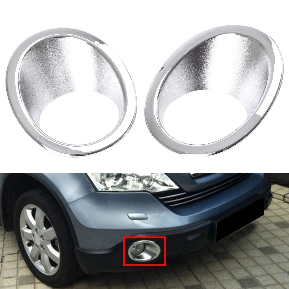 2X Front Fog Light Lamp Cover Trim for Honda CR-V (2007–2009) Chrome