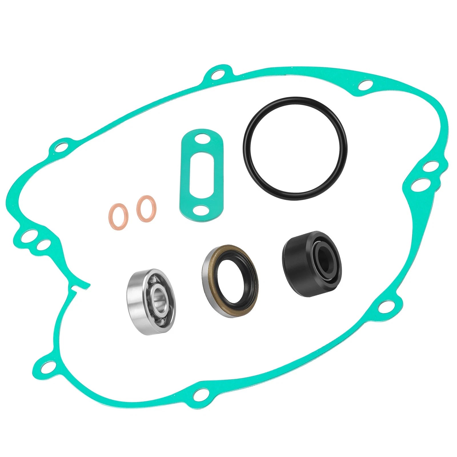 Water Pump Rebuild Kit w/ Clutch Cover Gasket Seal for Kawasaki KX60 (1985–2003)