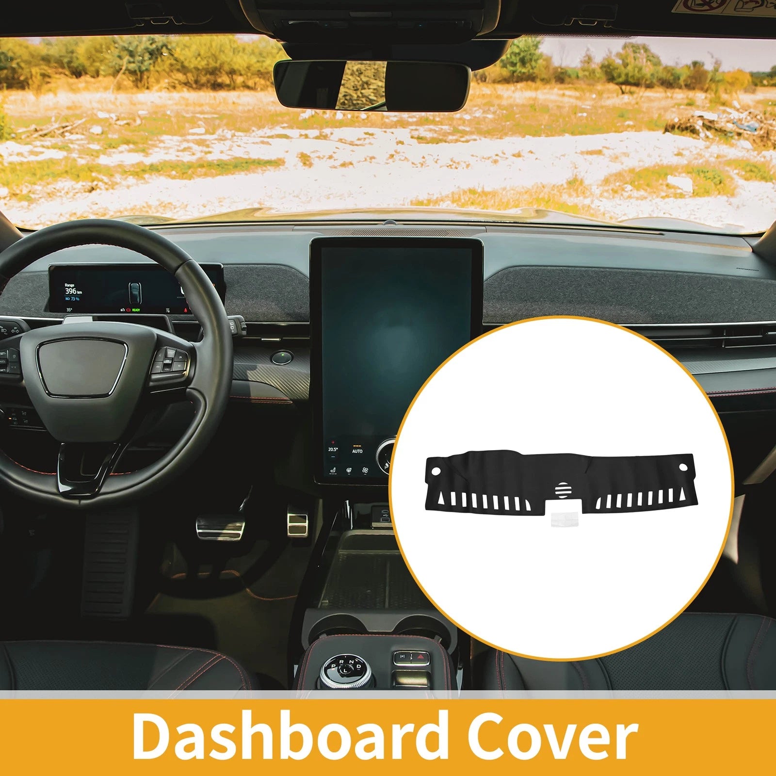 Dashboard Cover for Mercedes-Benz GLK 2012–2015 Black Anti-Slip