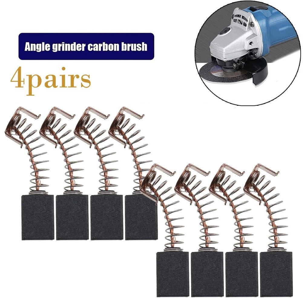 Set of 4 Carbon Brushes for Angle Grinder (12x8x5mm)