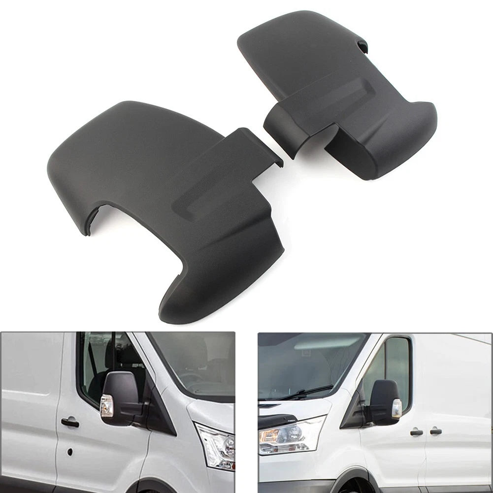 Pair Wing Mirror Covers for Ford Transit MK8 (2014–2021)