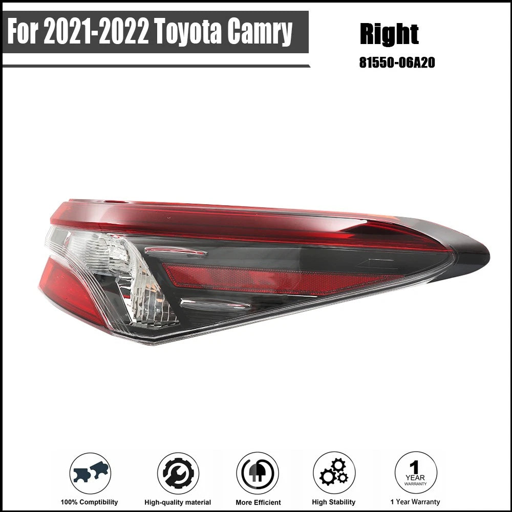 Halogen Tail Light for Toyota Camry (2021–2022) Outer Right Passenger Side