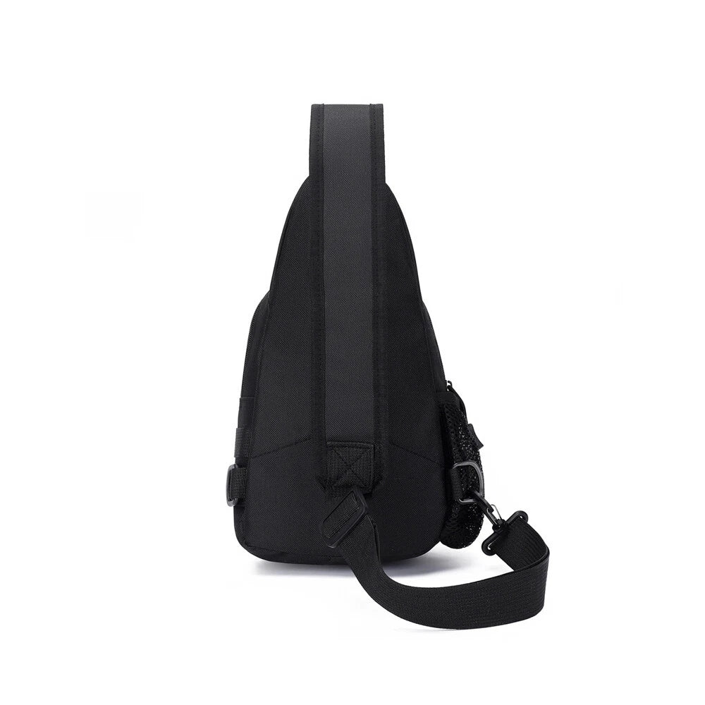 Tactical Sling Backpack for Travel, Cross Body Chest Pack - Black