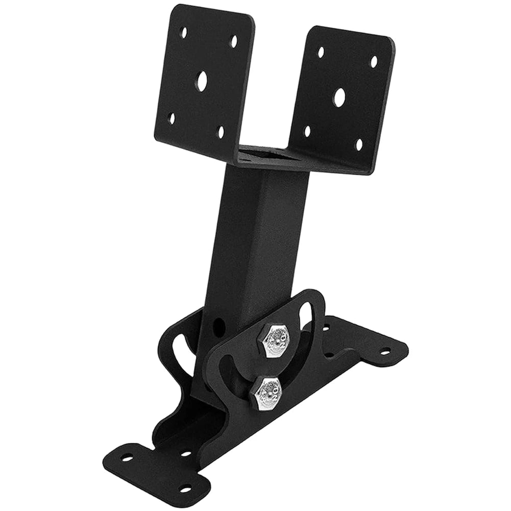Black Steel Roof Mount Bracket for Terrace Pergola (Adjustable Angle)