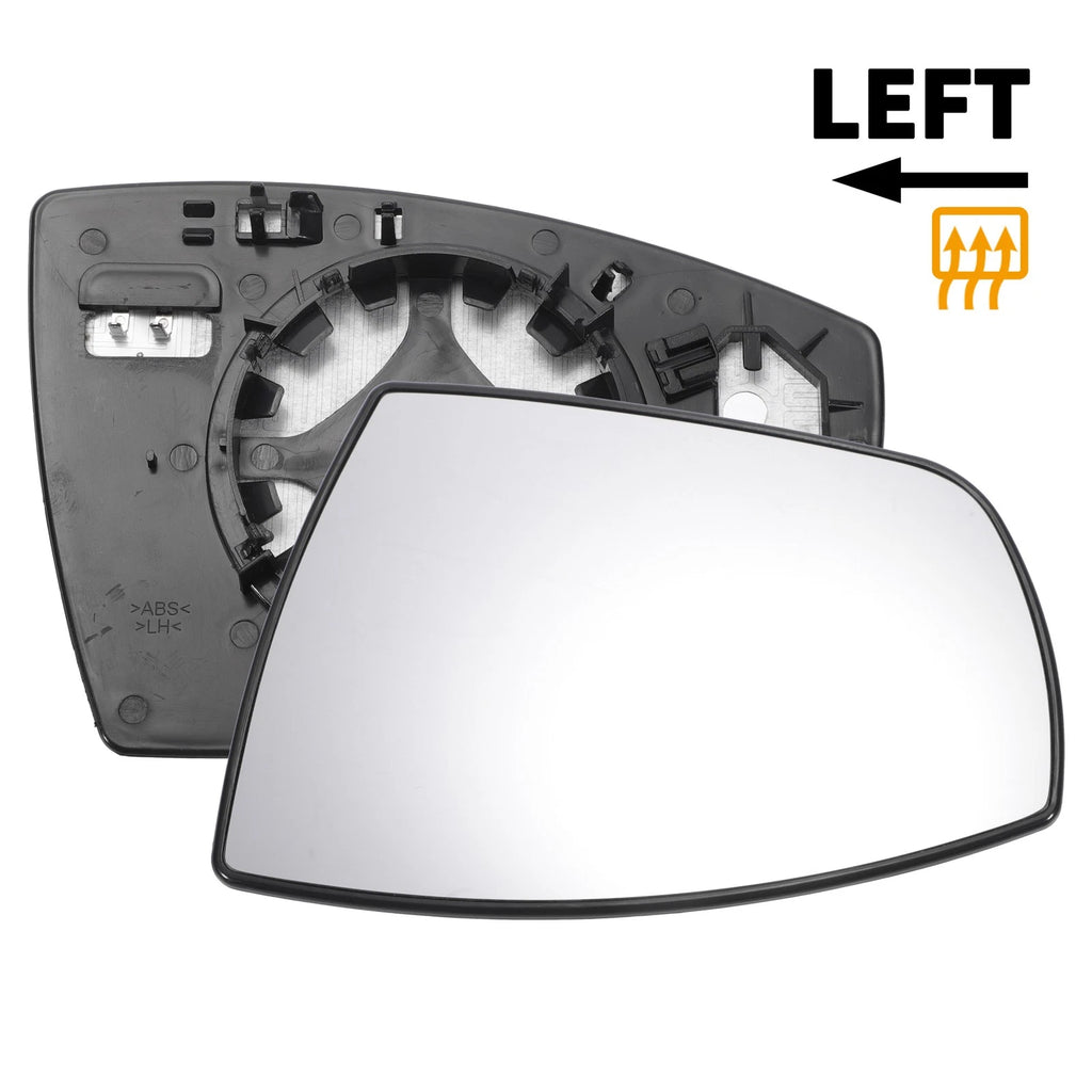 Left Side White Mirror Glass Heated w Back Convex for Ford EcoSport (2013–2023)