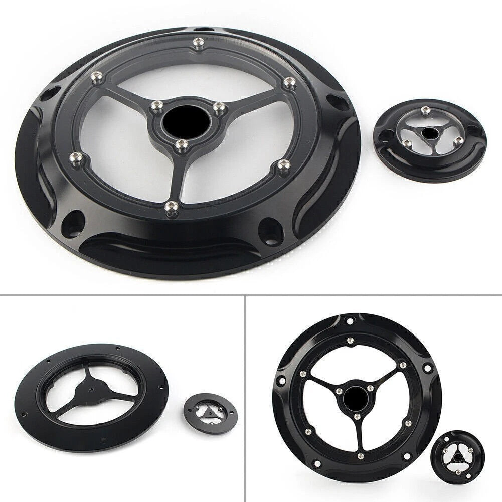Clarity Timing Covers for Harley Touring FLH/T (2014–2018) - Black