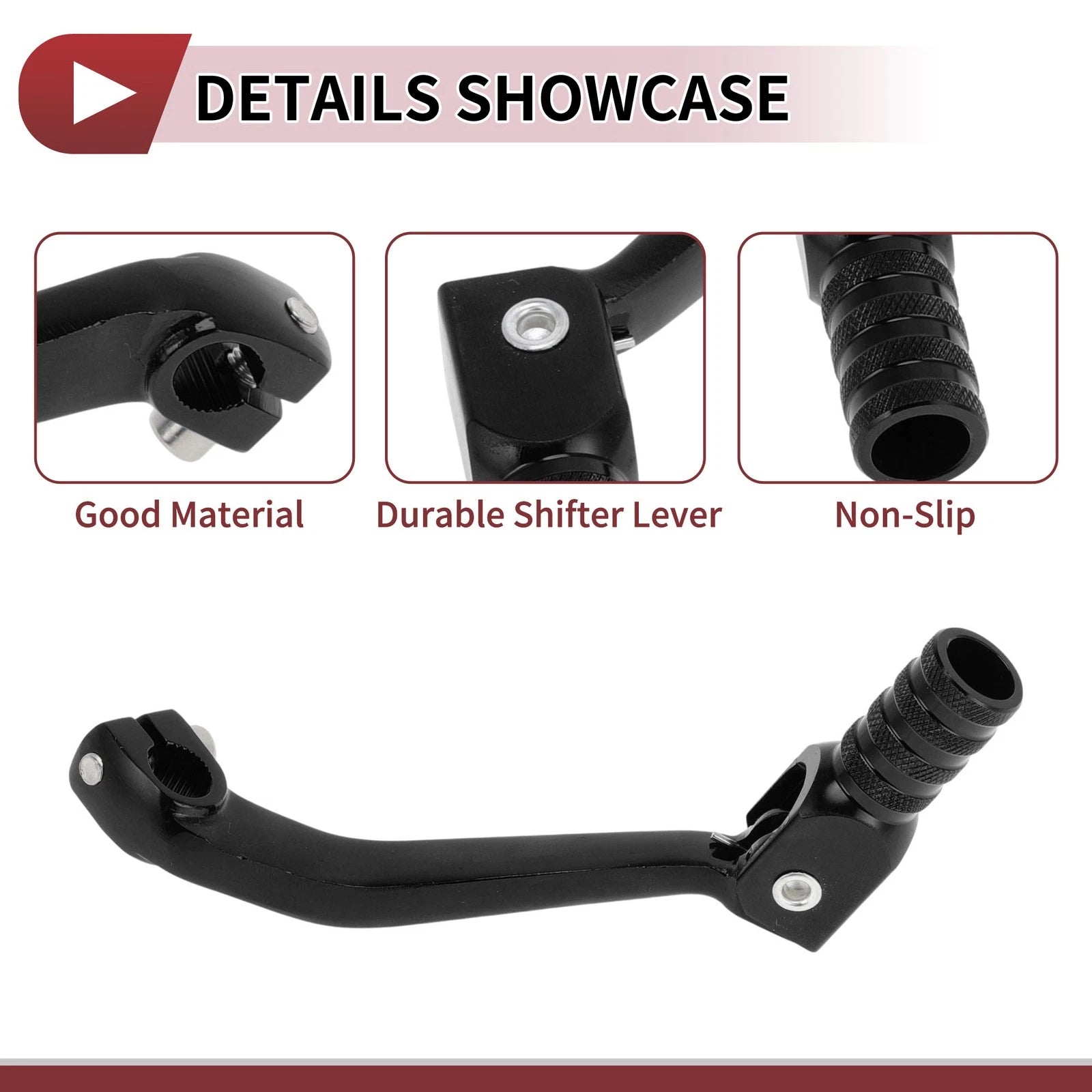 Folding Gear Shifter Lever for Honda CRF70 (2004–2020) Black