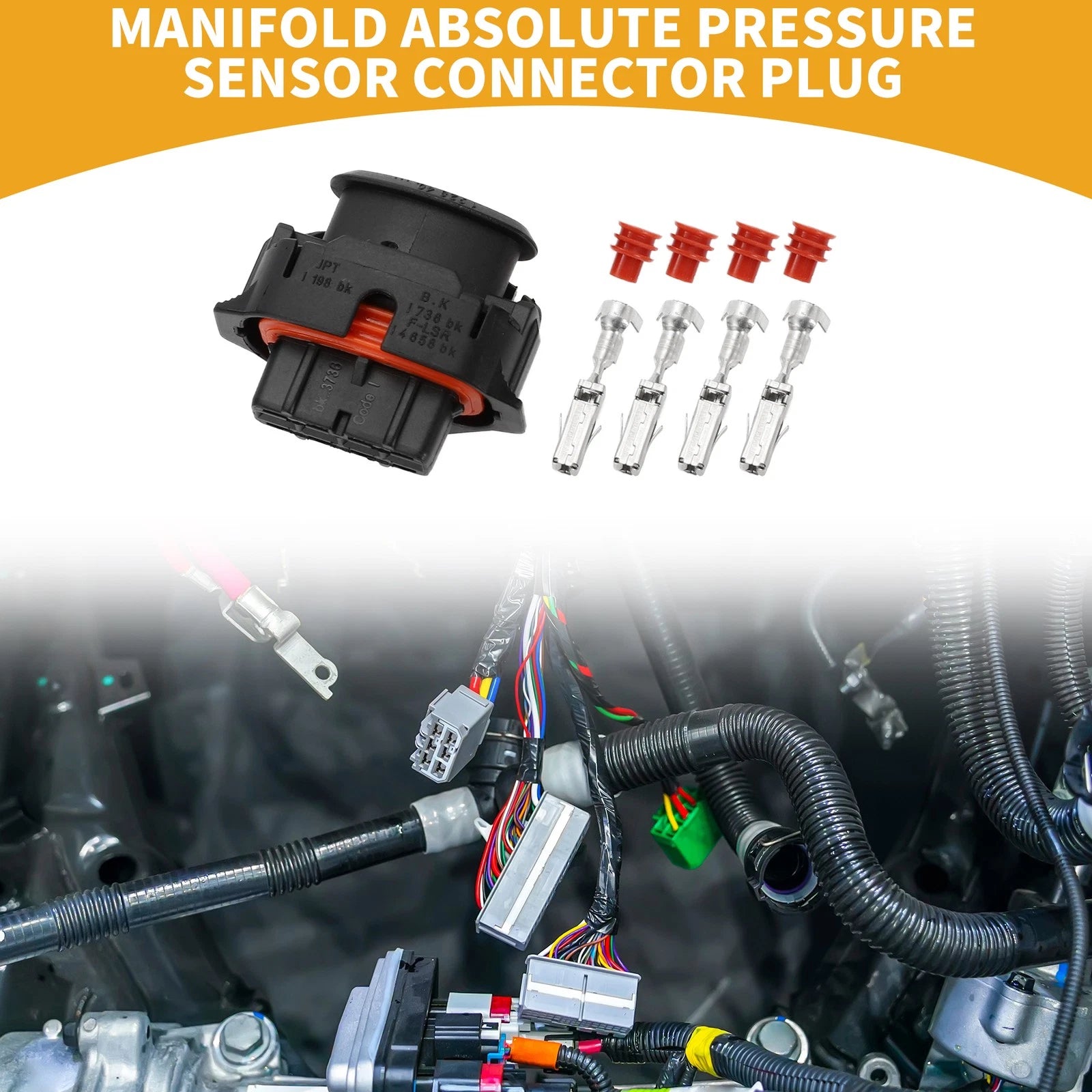 Manifold Absolute Pressure Sensor Connector Plug for Chevrolet (4 Pin) (2000–2019)