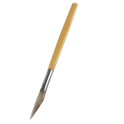 Bamboo Handle Polishing Burnisher Tool for Agate Knife Blade (220mm-230mm)